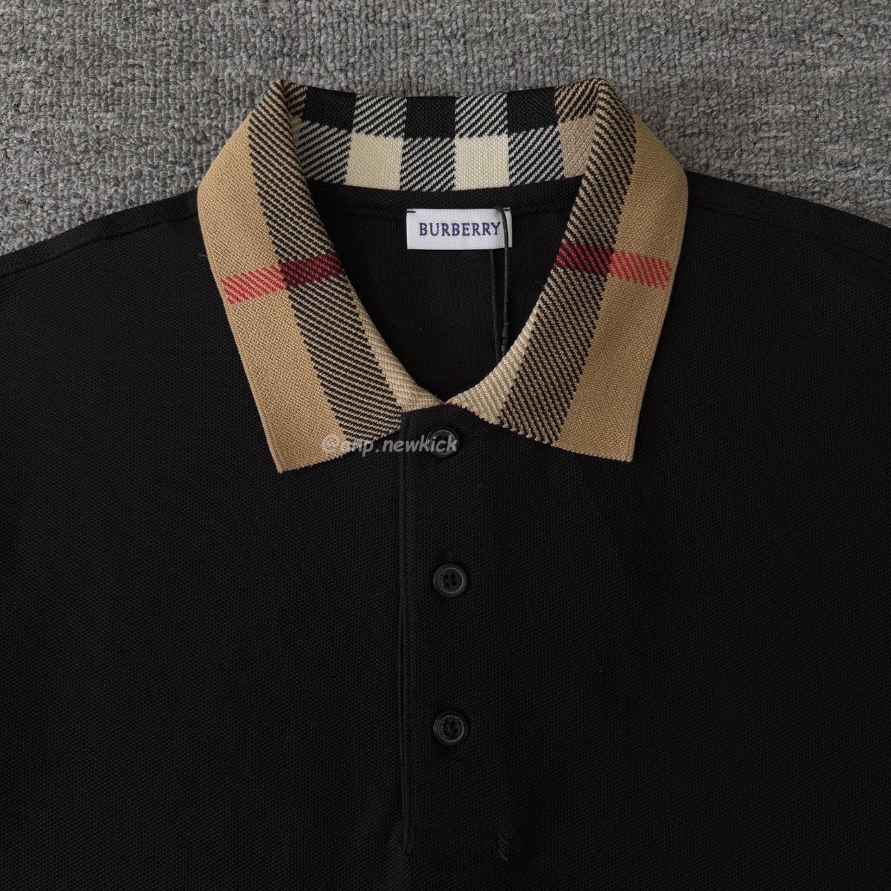 Burberry Plaid Collar Polo Shirt Pure Cotton 8072661s (6) - www.newkick.org